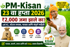 PM-Kisan 23 वा हप्ता 2026: ₹2,000 जमा झाले का? eKYC, स्टेटस तपासा, पात्रता, लाभार्थी यादी आणि संपूर्ण माहिती